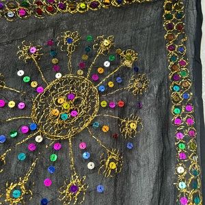 CHIFFON SEQUINED SCARF/SARONG